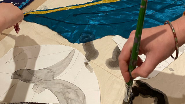 Painted Fabric Hanging workshop