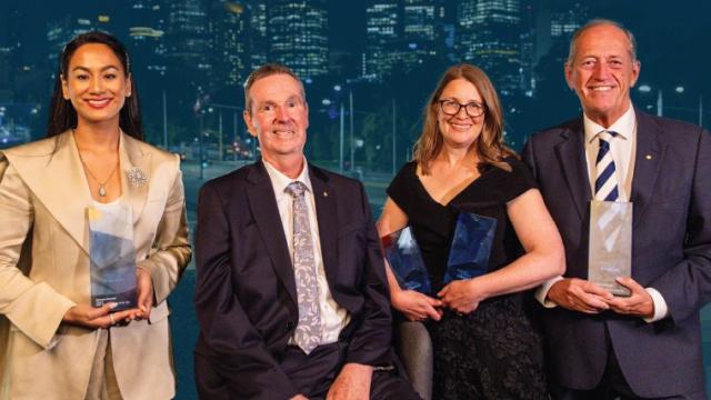 025 Australians of the Year for Victoria Aishwarya Kansakar, Neale Daniher AO, Jasmine Hirst, and Dr Peter Brukner OAM
