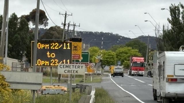 Level crossing in Ararat over Western Highway