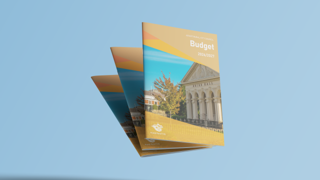 Budget web A4 Floating Magazine Mockup