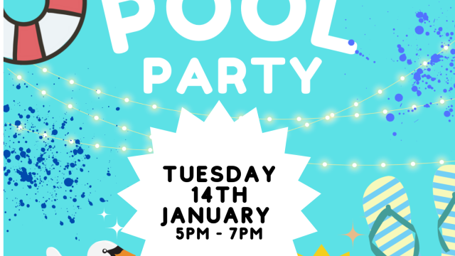Pool party flyer