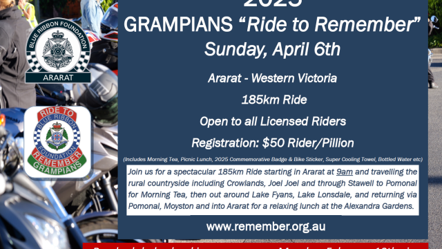 Flyer for 2025 ride to remember