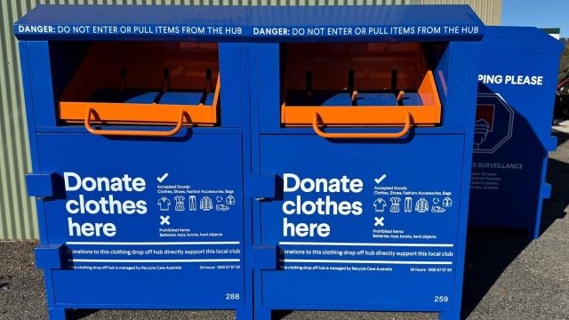 clothing donation bins