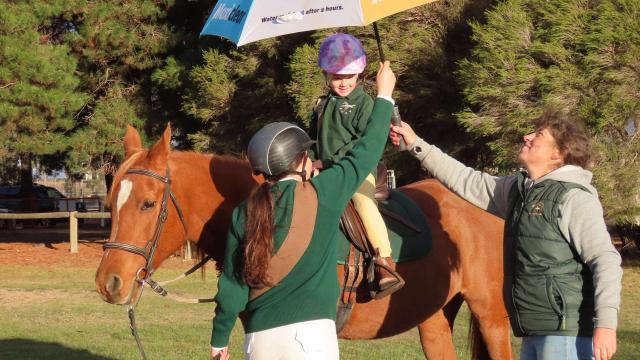 A rider on a horse at the Ararat Pony Club