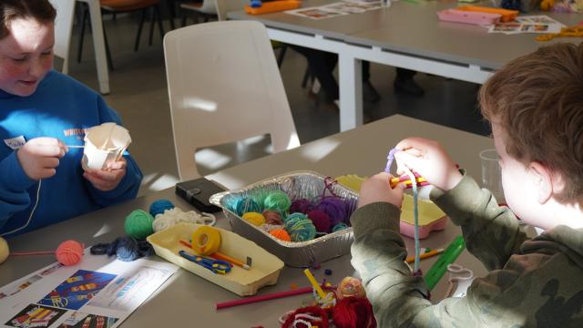 Children play at TAMA Gallery