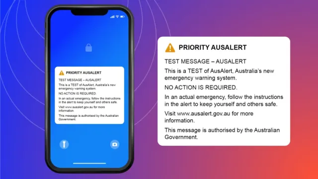 AUSALERT Priority-test-alert-mock-up