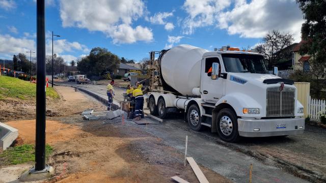 Skate park road works