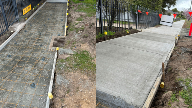 Albert St footpaths
