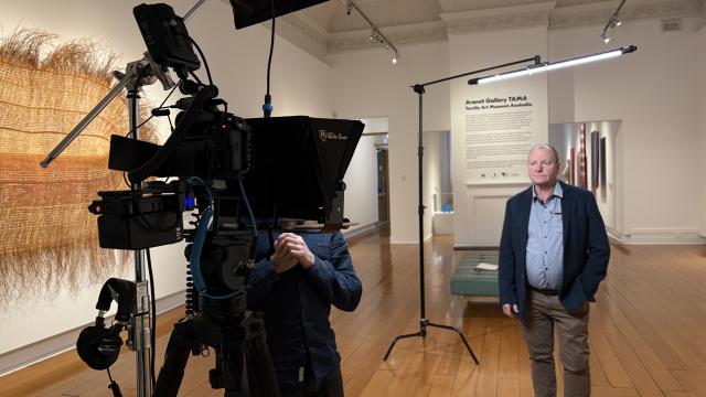 Bob at TAMA for AusArt filming