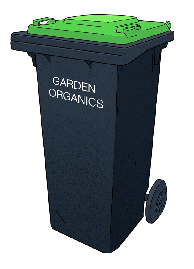 Garden Organics Bin Green Lid