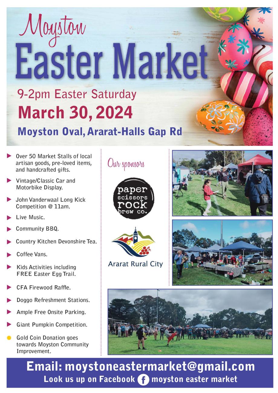Moyston Easter Market - Flyer 2024
