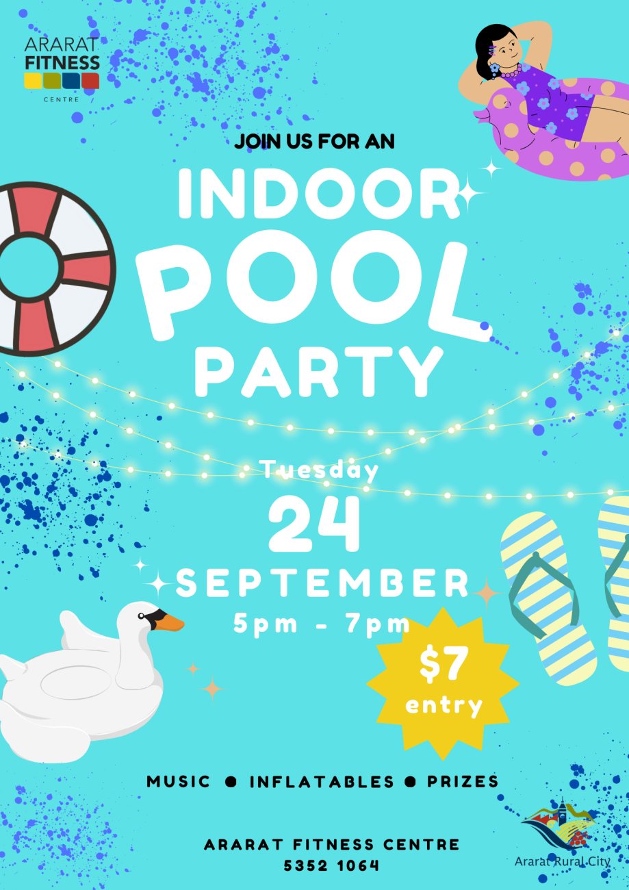 Indoor Pool Party flyer