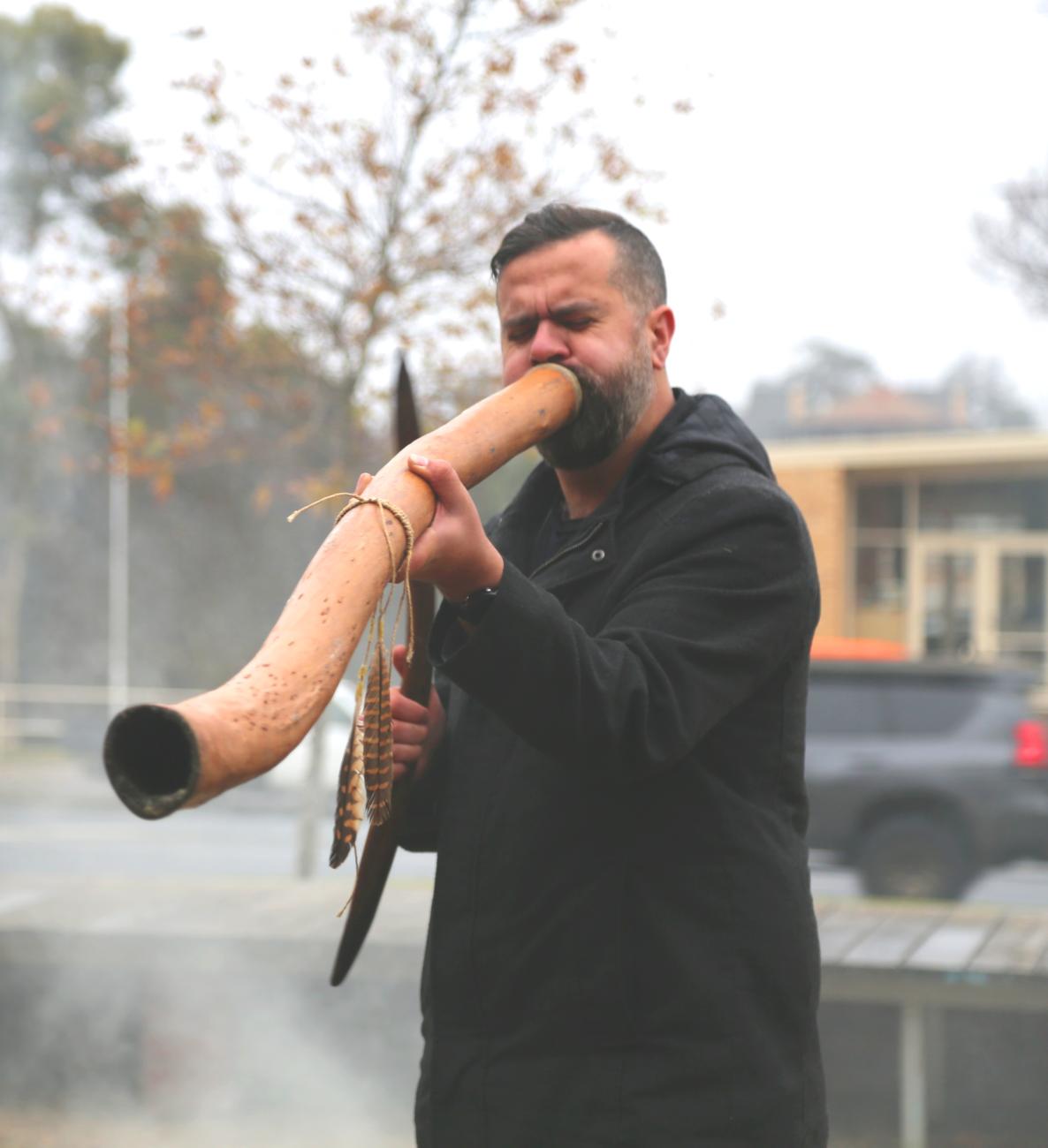 Proud Gunditjmara - Kirrae Wurrong man, and highly regarded yidaki (didgeridoo) player and cultural performer, Paul PK Kelly