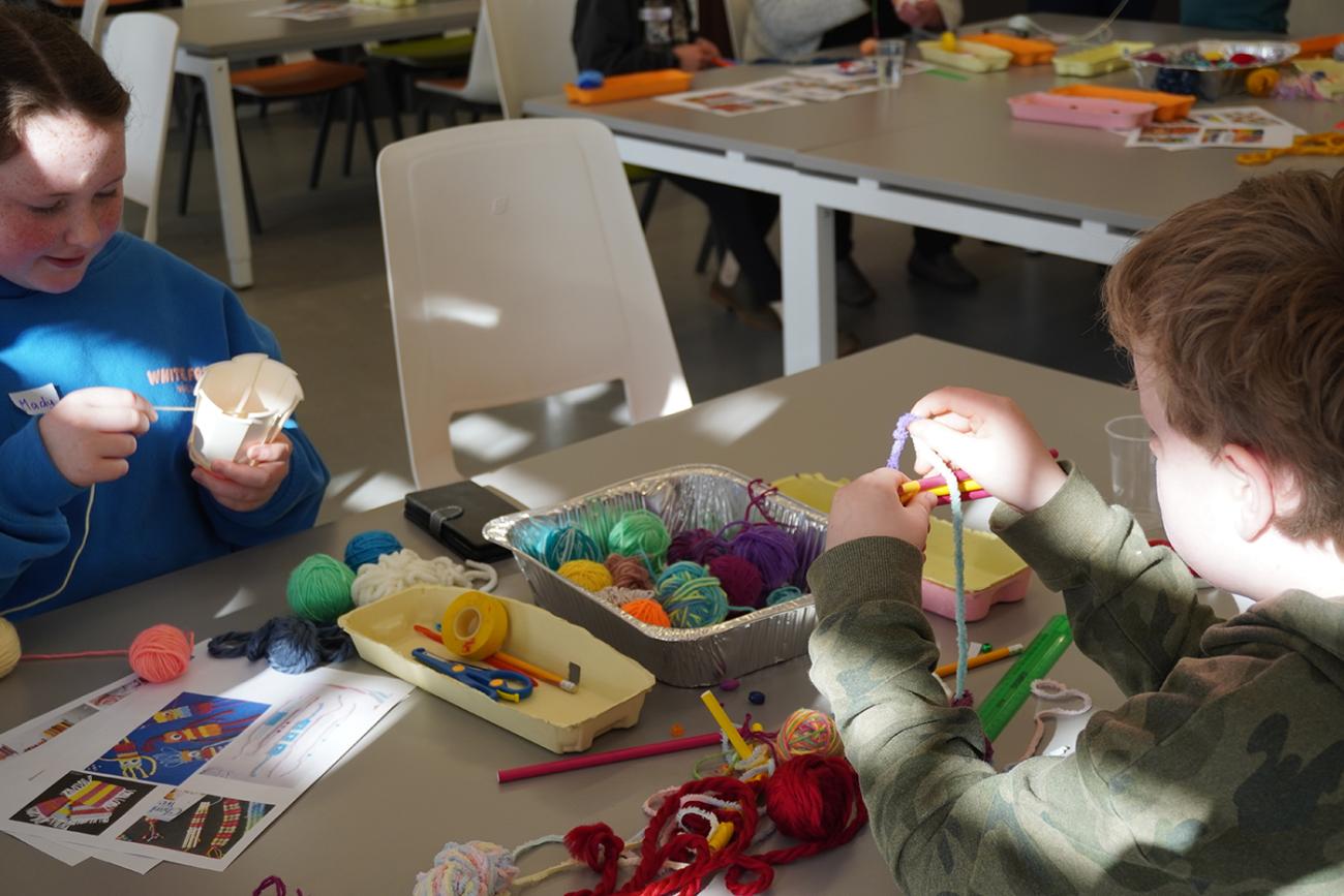 Children play at TAMA Gallery