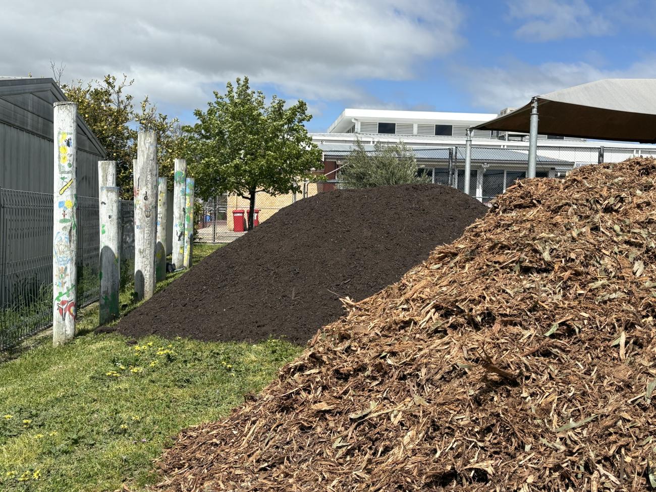 Compost and mulch at St Mary's Primary School