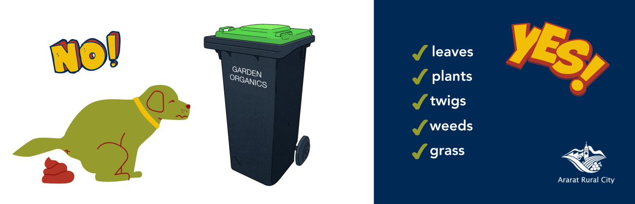 no dog poo in green bins