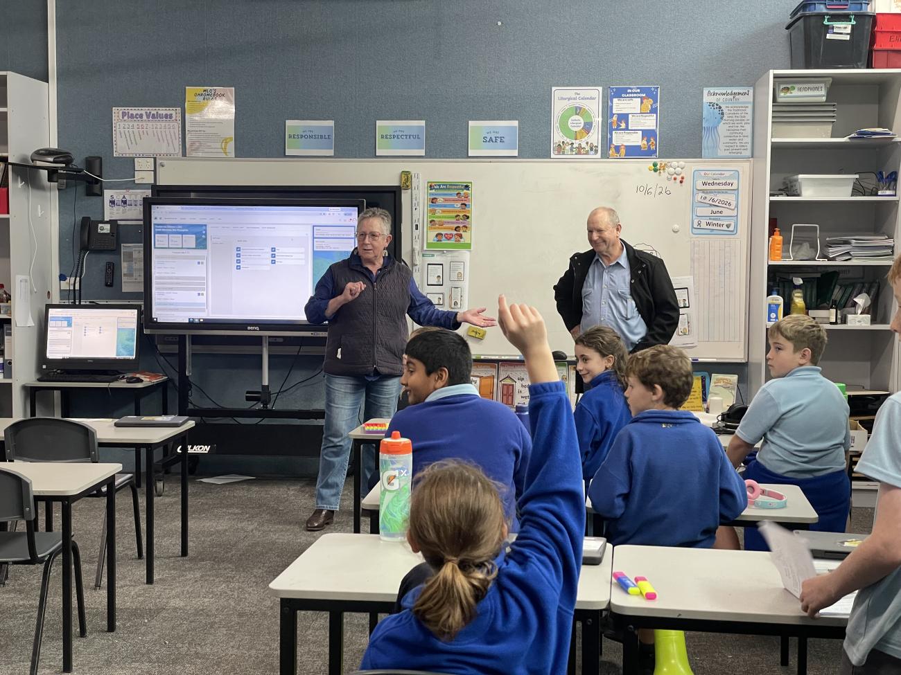 Bob Sanders at St Mary's Primary School
