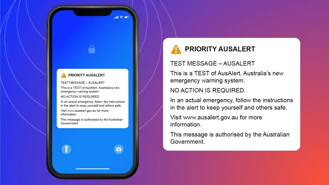 AUSALERT Priority-test-alert-mock-up