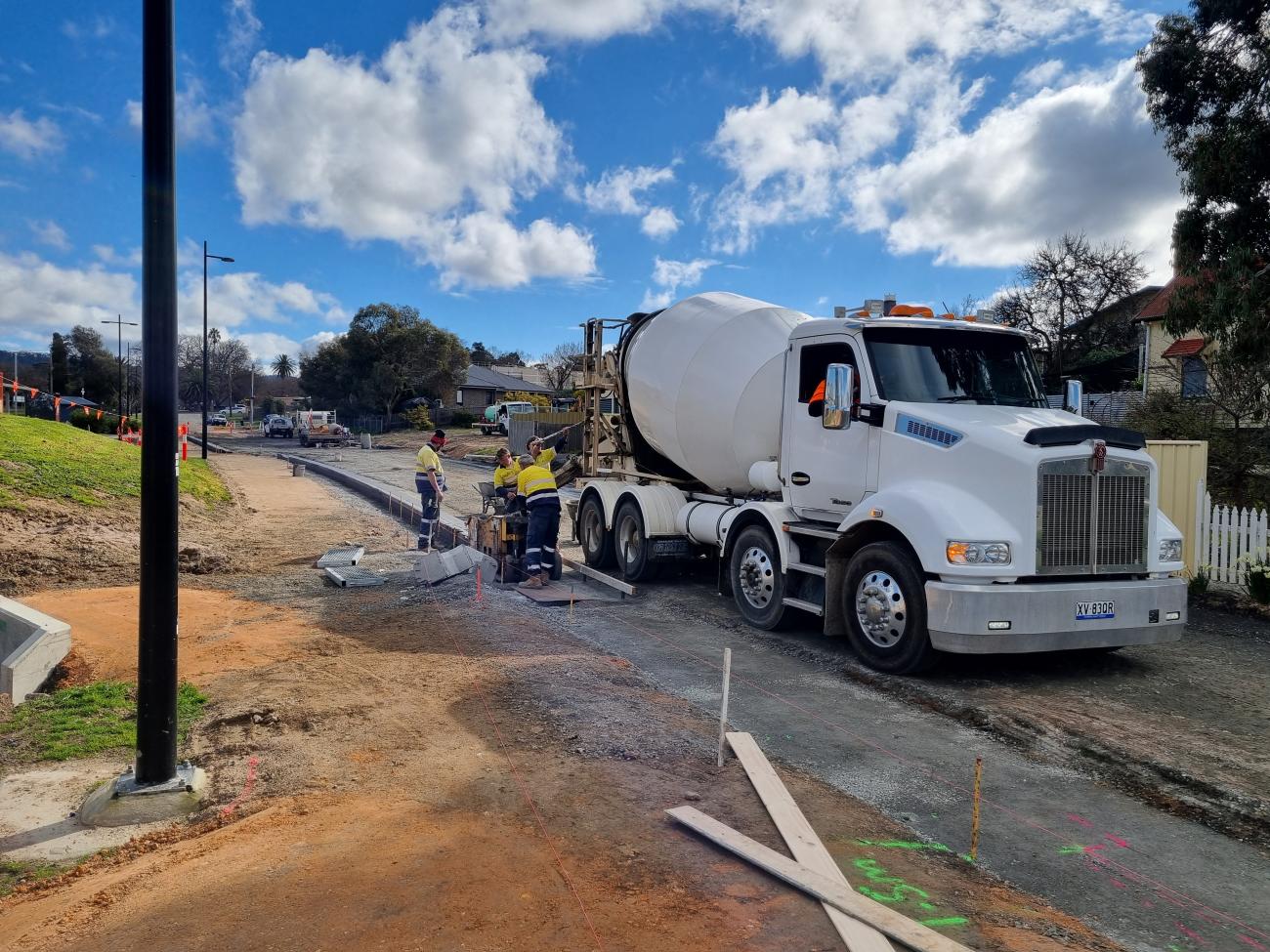 Skate park road works