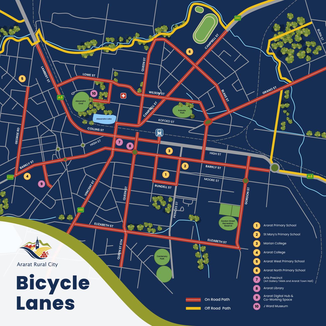 Ararat bike paths maps