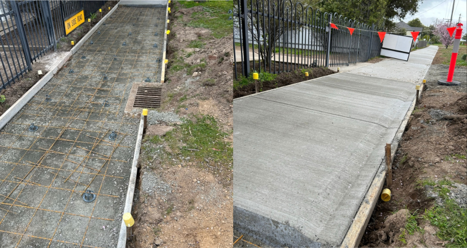Albert St footpaths