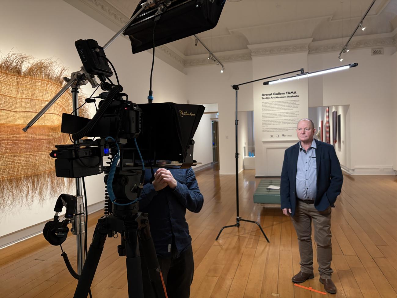 Bob at TAMA for AusArt filming